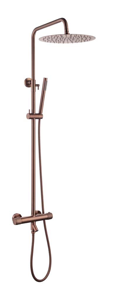 Стойка для душа c термостатом Boheme UNO Copper Brushed 468-T-CB