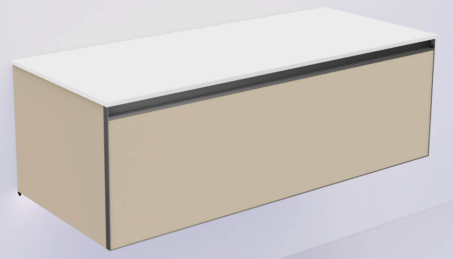 Armadi Art QUATRO 1 120CM тумба DAPHNE профиль ANTHRACITE + внутр. подсв. 790-M1-120-D-A-LED