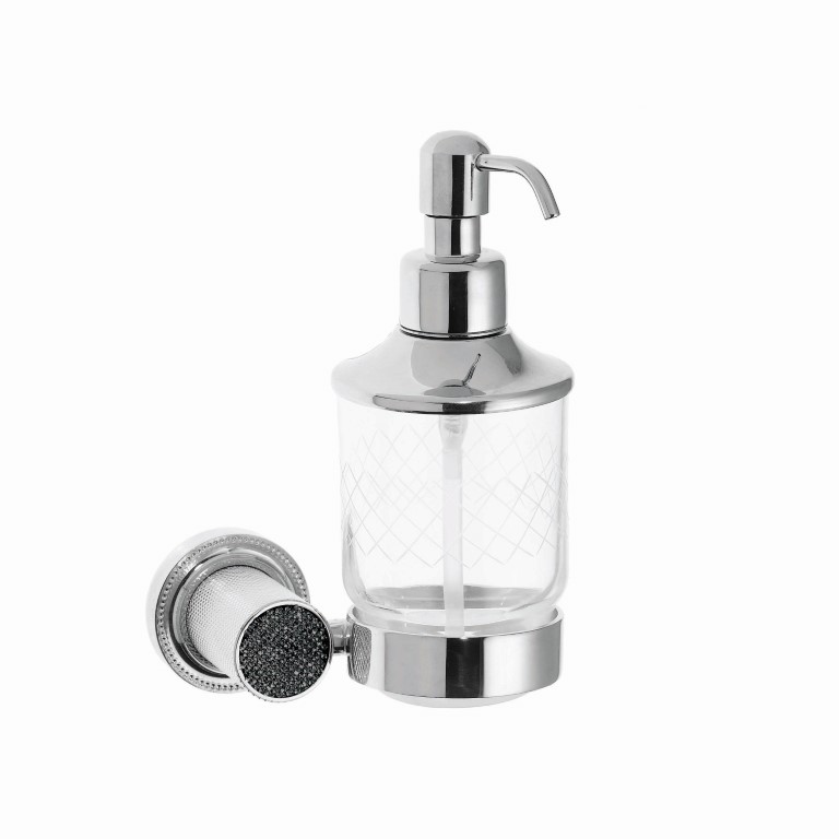 Настенный диспенсер Boheme ROYALE CRISTAL BLACK ХРОМ 10932-CR-B