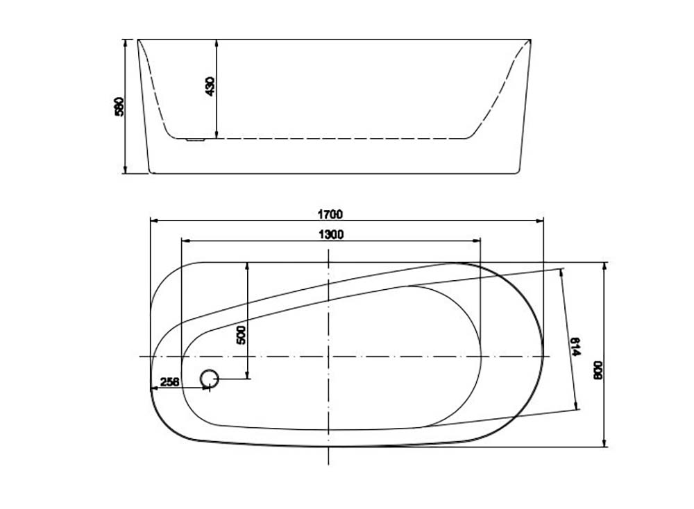 Акриловая ванна Aquatek Прима AQ-1115780 170х80 см
