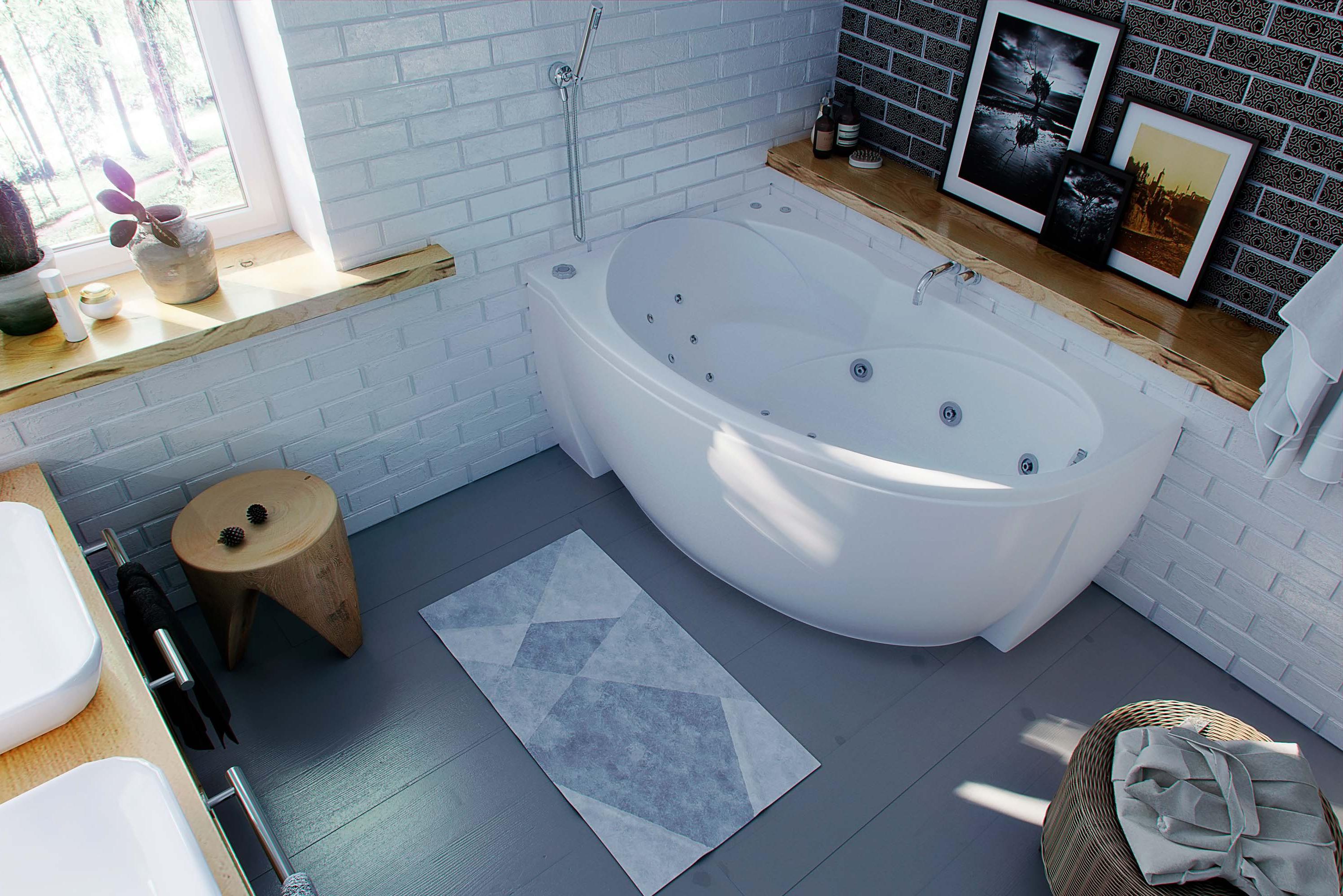 Акриловая ванна Aquatek Бетта 150 BET150-0000067 150х95 см, левая, с фронтальным экраном