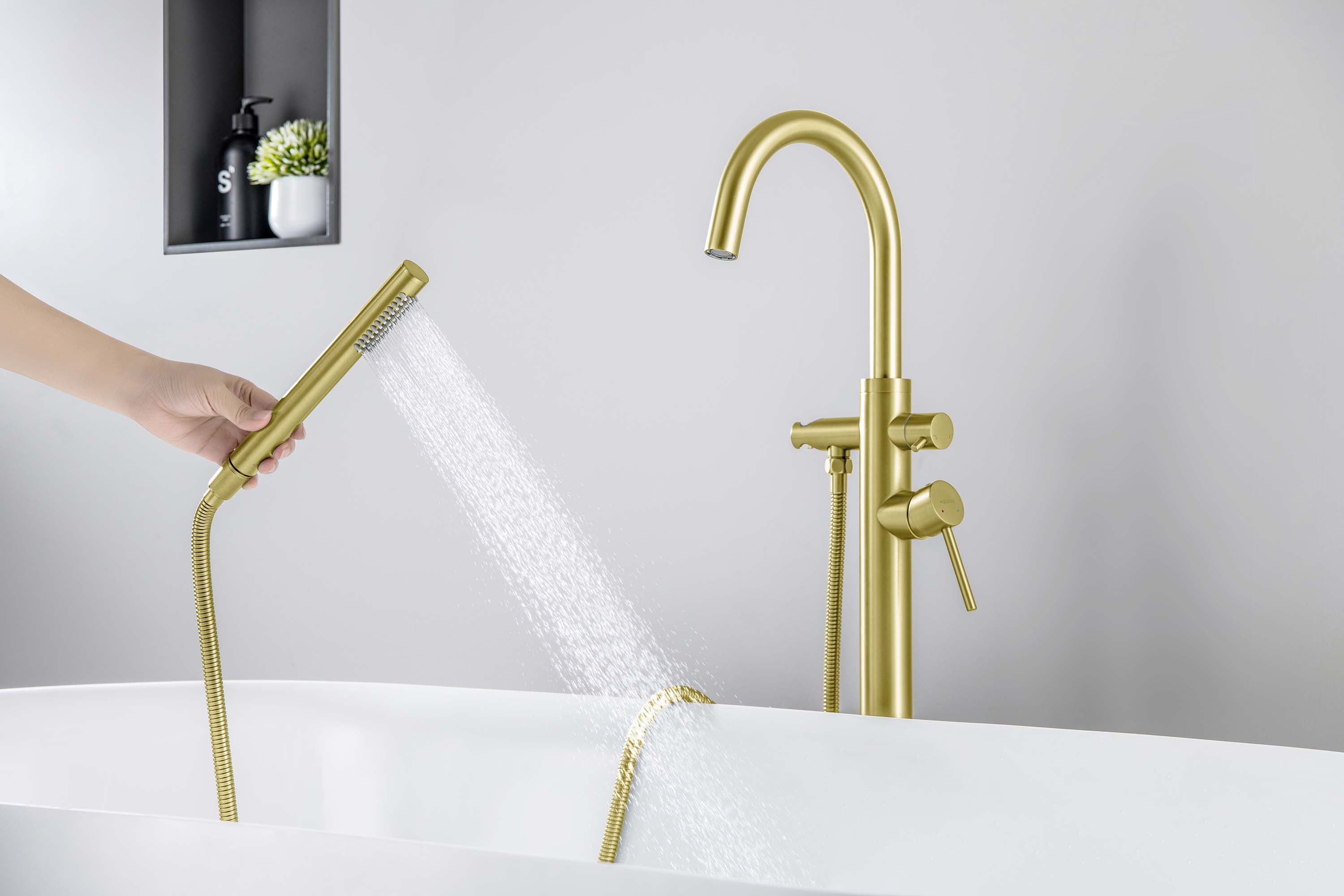 Смеситель Aquatek Европа AQ1345BG для ванны напольный