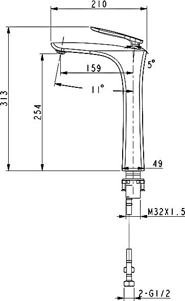 Смеситель для раковины Timo Helmi 4011/00-16F