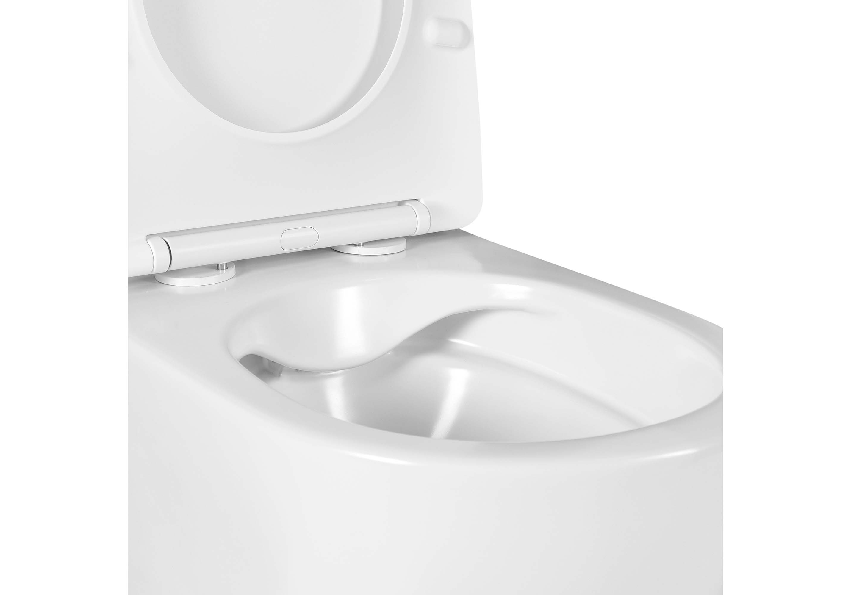 Унитаз подвесной безободковый Aquatek Европа AQ1901-MW с сиденьем Soft Close белый матовый