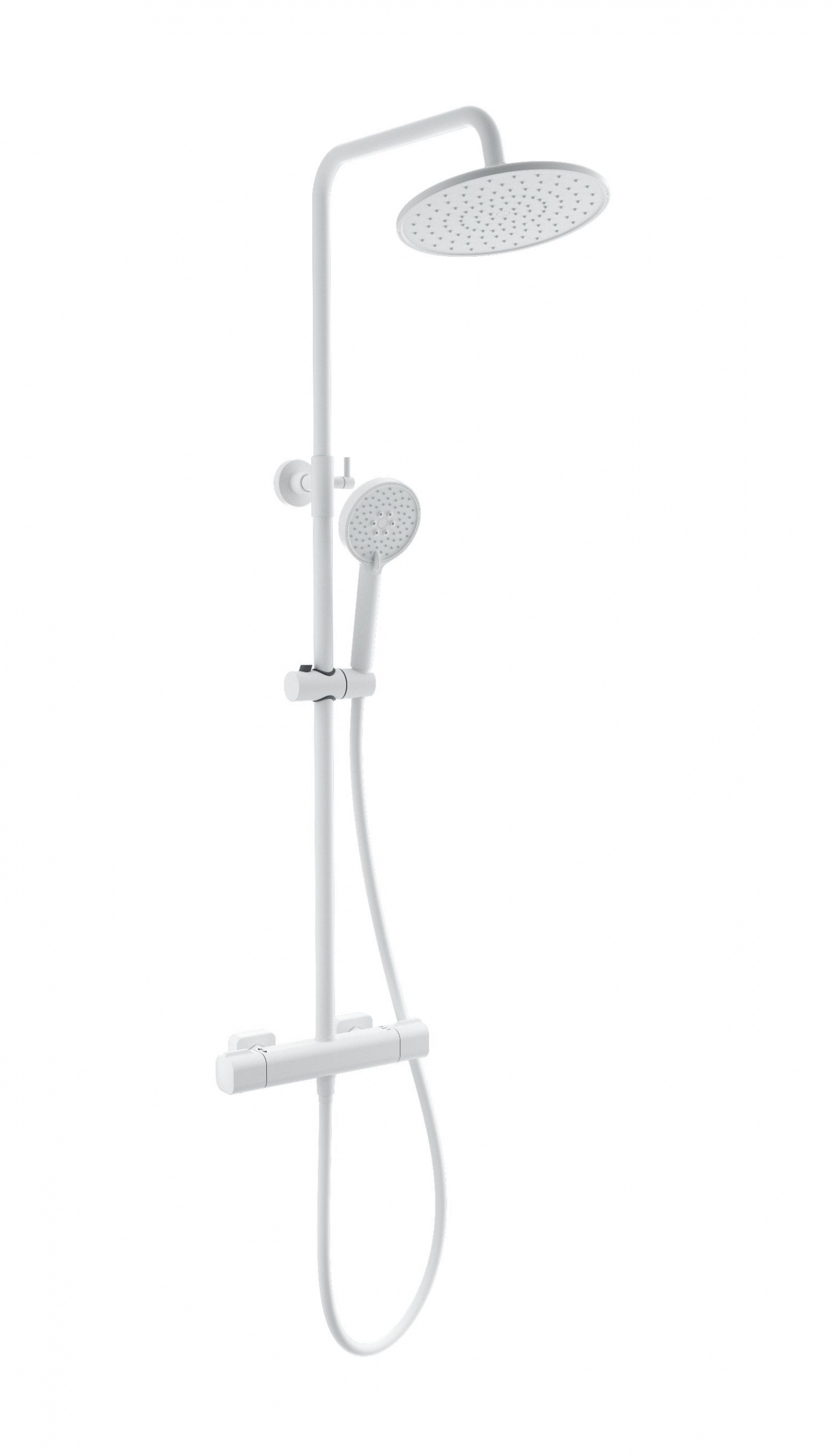 Душевая система с термостатом WONZON & WOGHAND STAY 1, Белый матовый WW-B3051-A-MW