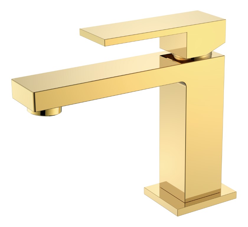 Boheme Cмеситель для умывальника Qubic Shine Gold 471-G