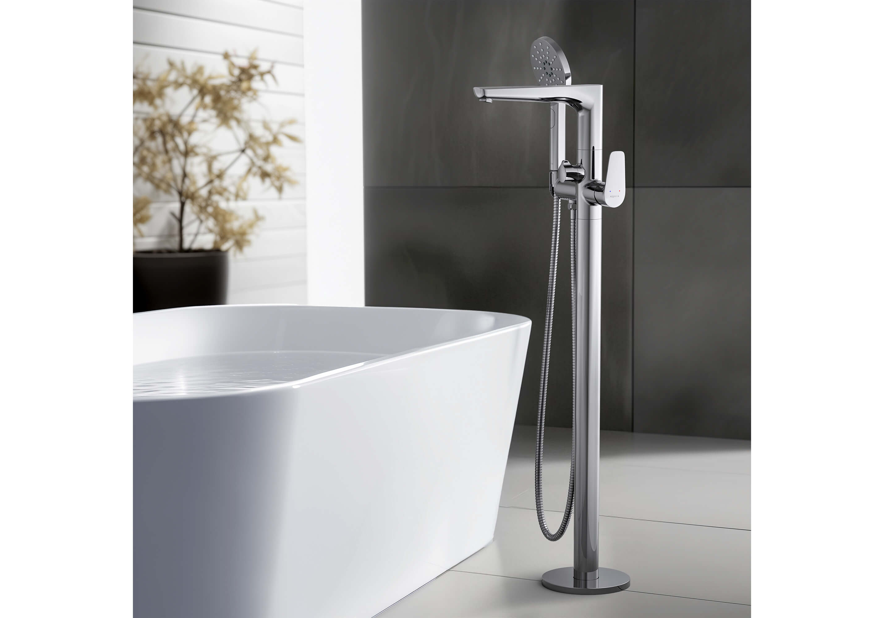 Смеситель Aquatek Вега AQ1145CR для ванны напольный