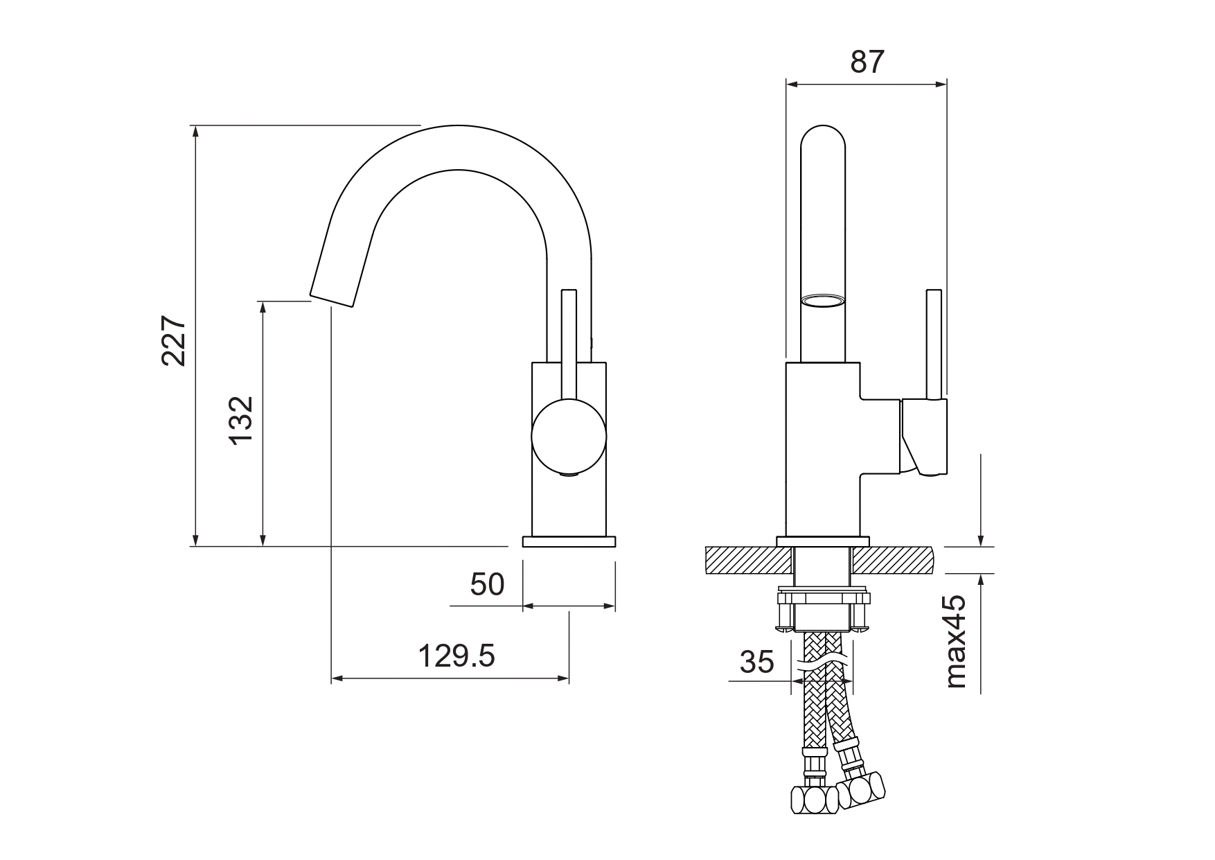 Смеситель Aquatek Европа AQ1307BGM для раковины