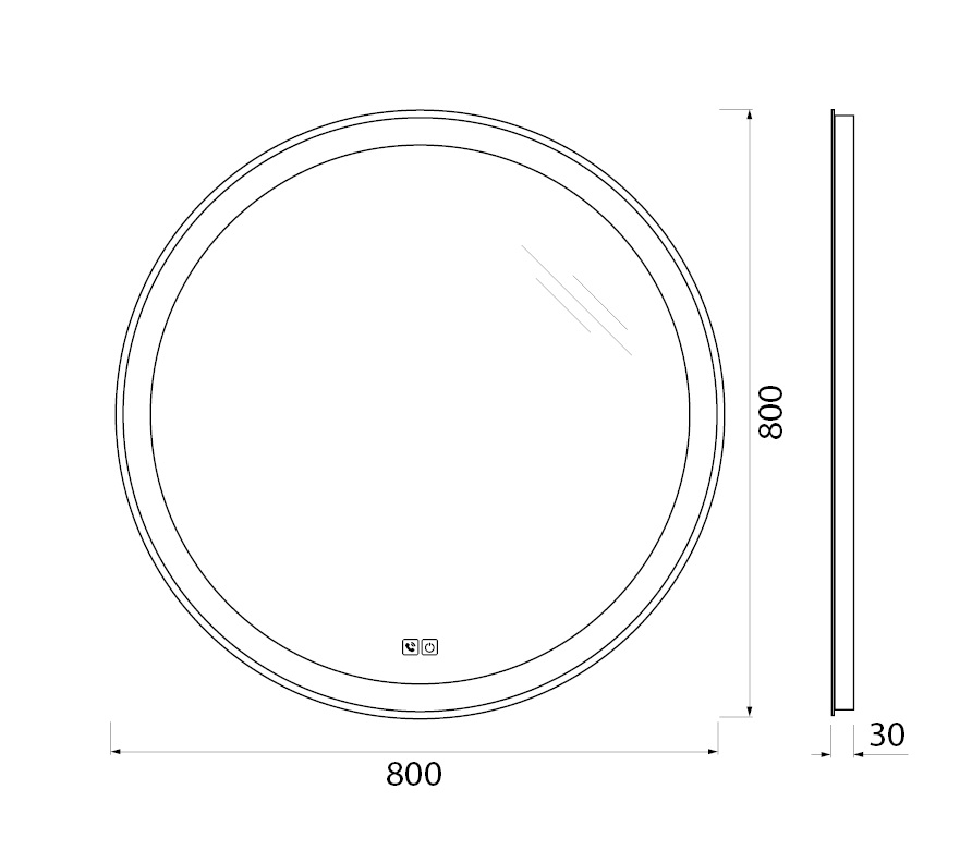 Зеркало BelBagno SPC-RNG 80 с блютозом, микрофоном