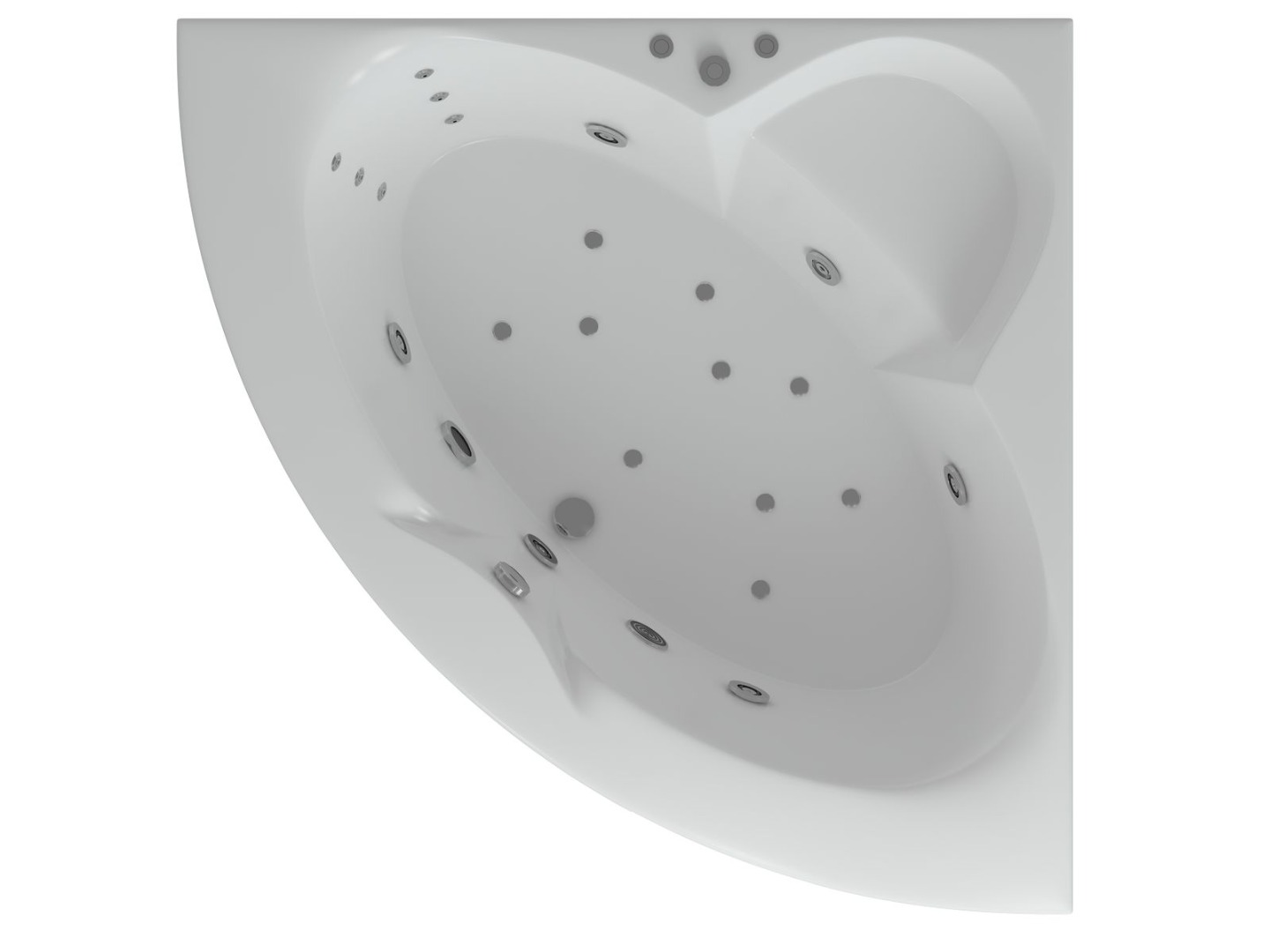 Акриловая ванна Aquatek Поларис-2 POL2-0000041 155х155 см с фронтальным экраном