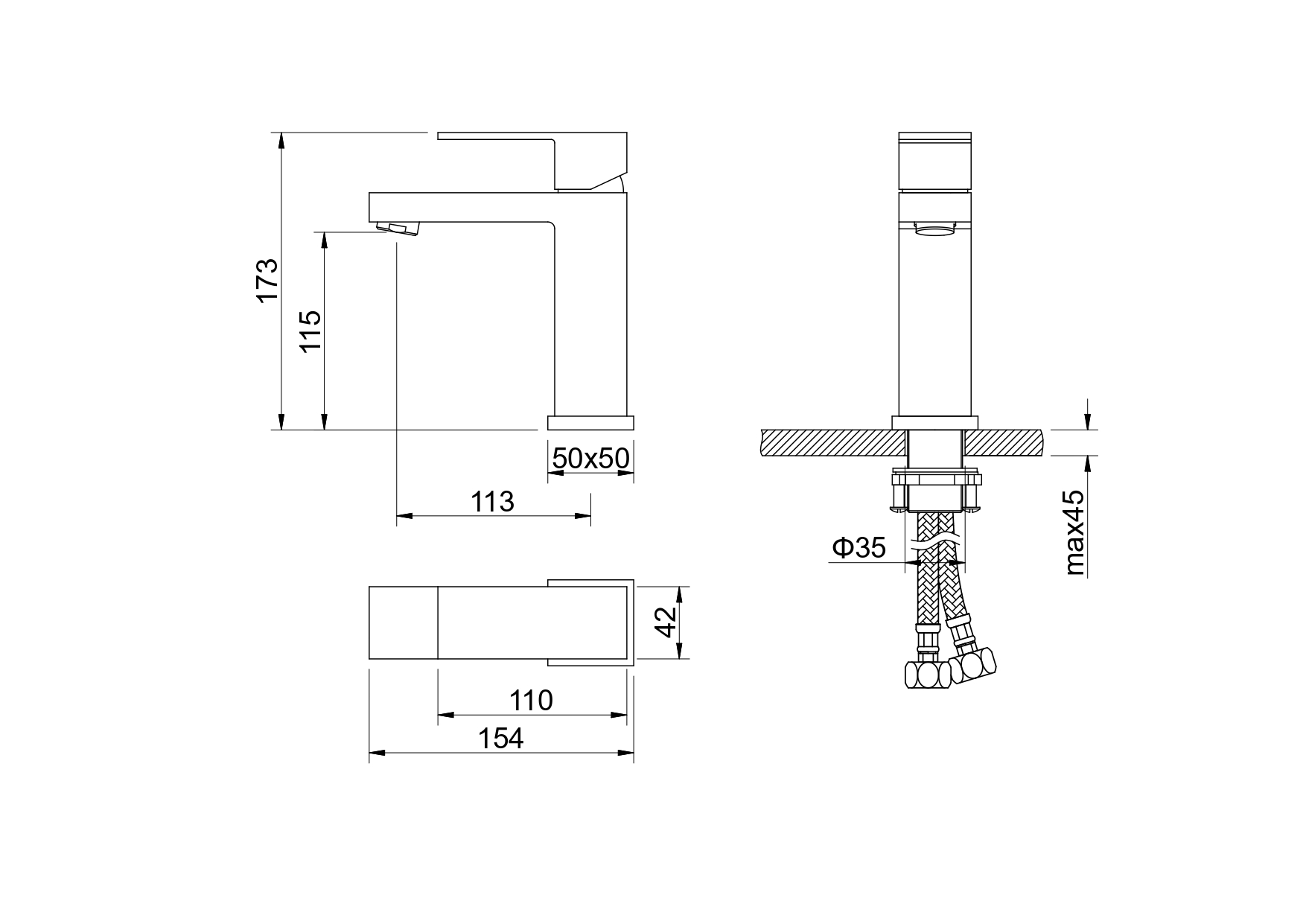Смеситель Aquatek Либра AQ1610MB для раковины