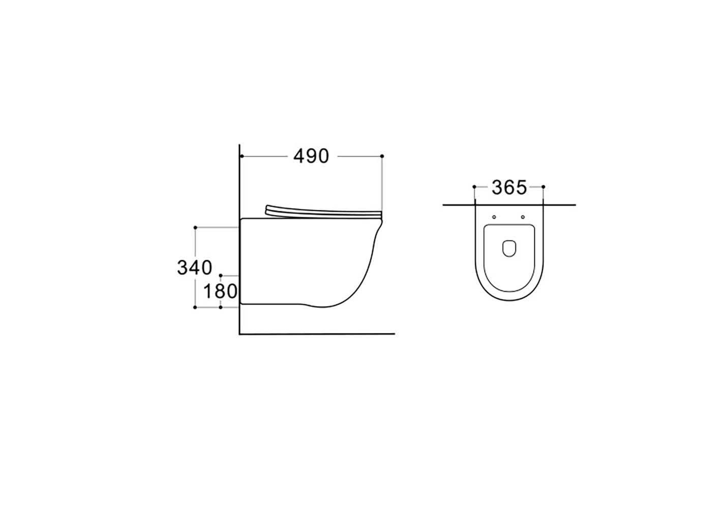 Унитаз подвесной безободковый Aquatek Классик AQ1112-00 с сиденьем Soft Close