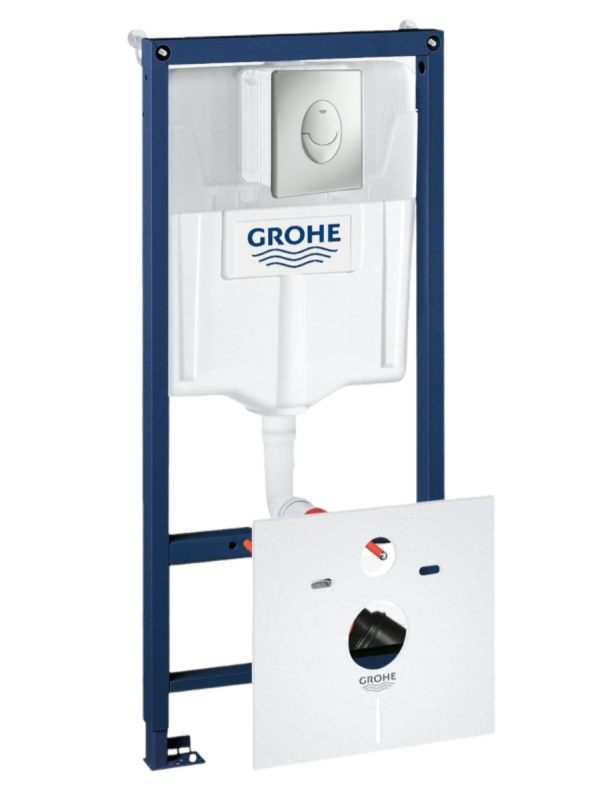 Система инсталляции для унитазов Grohe Rapid SL 38750001 4 в 1 с кнопкой смыва Skate Air, хром