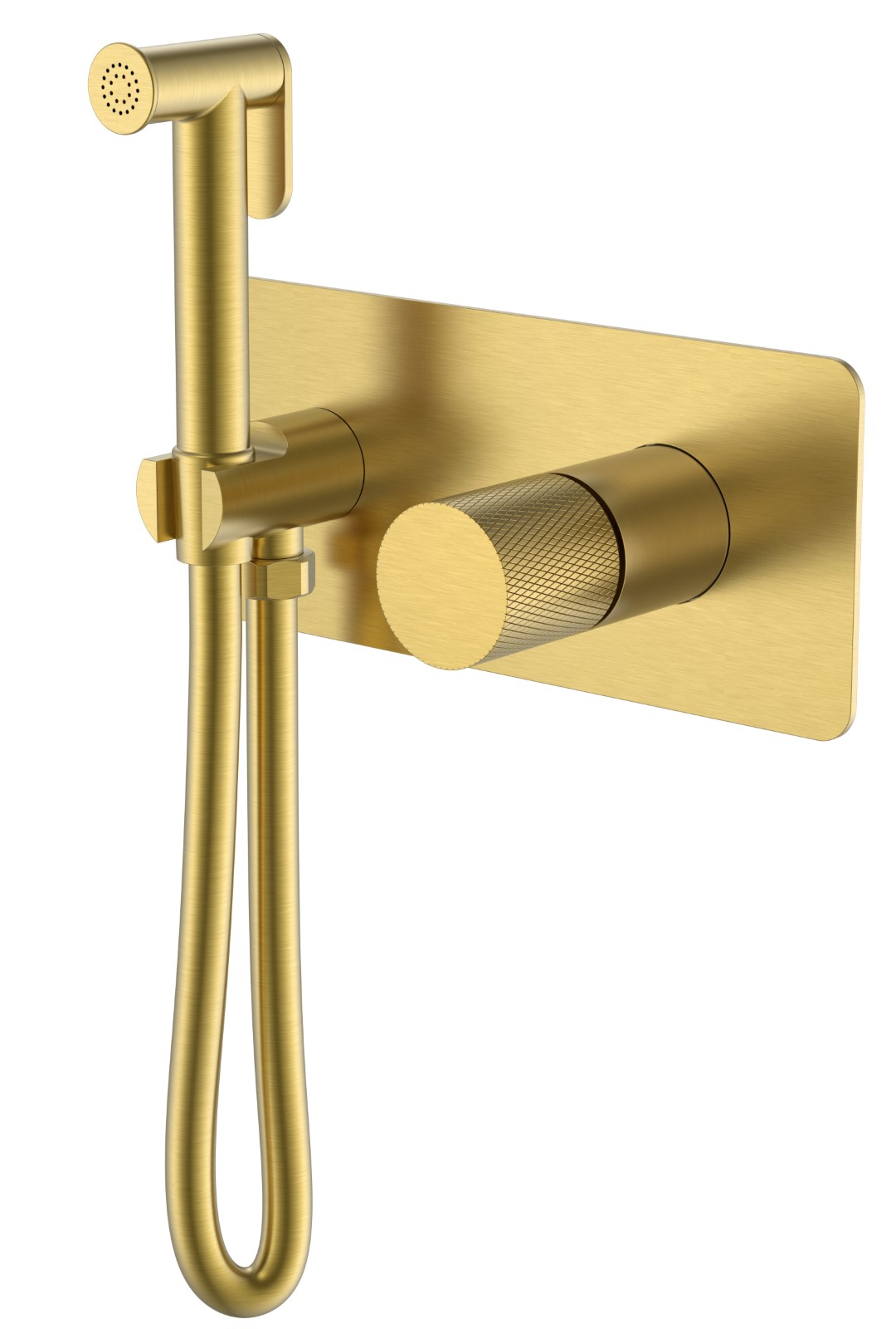Смеситель гигиенический Boheme STICK Matt Gold c ручкой TOUCH 127-MG.2