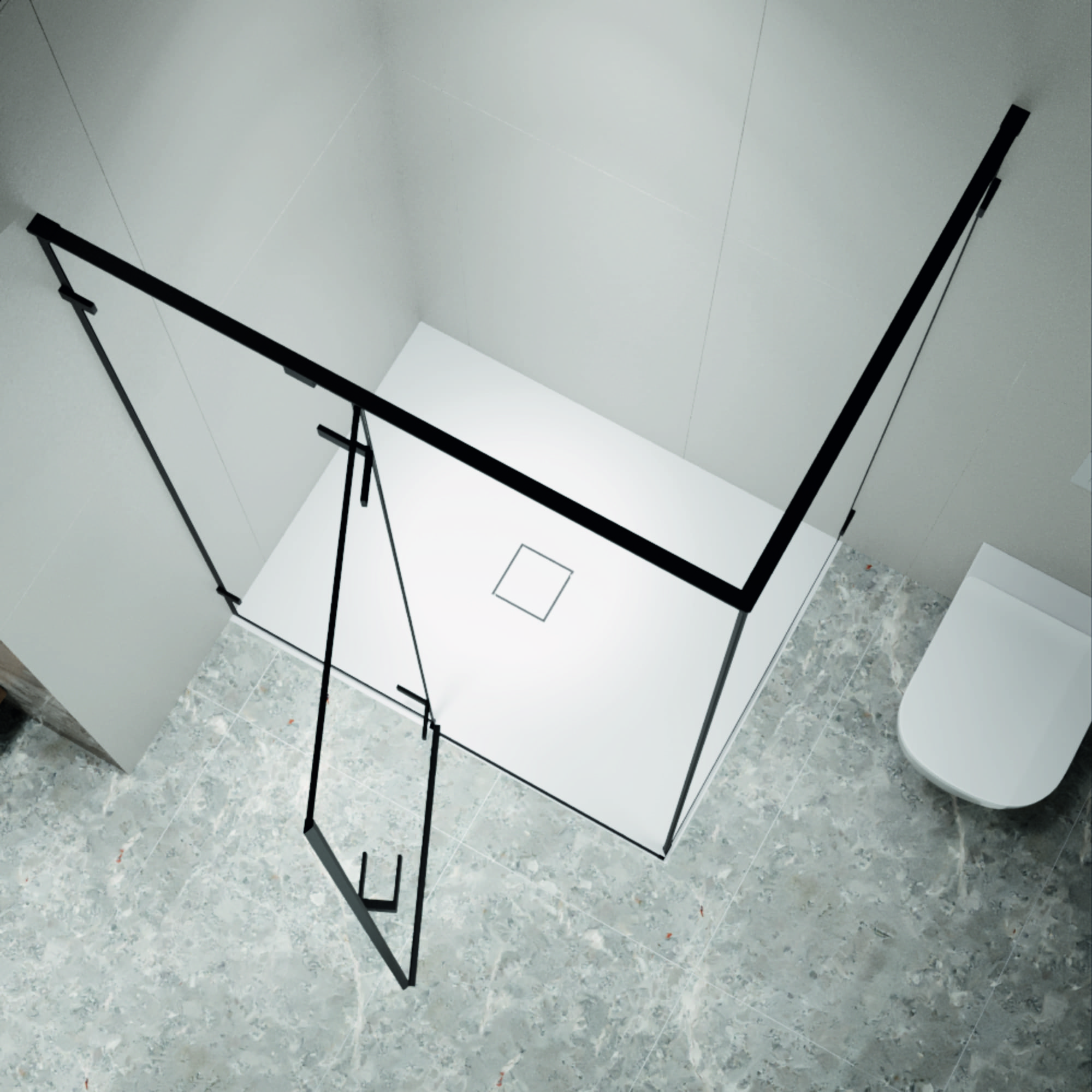 Душевой уголок RGW SV-040B 100х160 с распашной дверью матовое