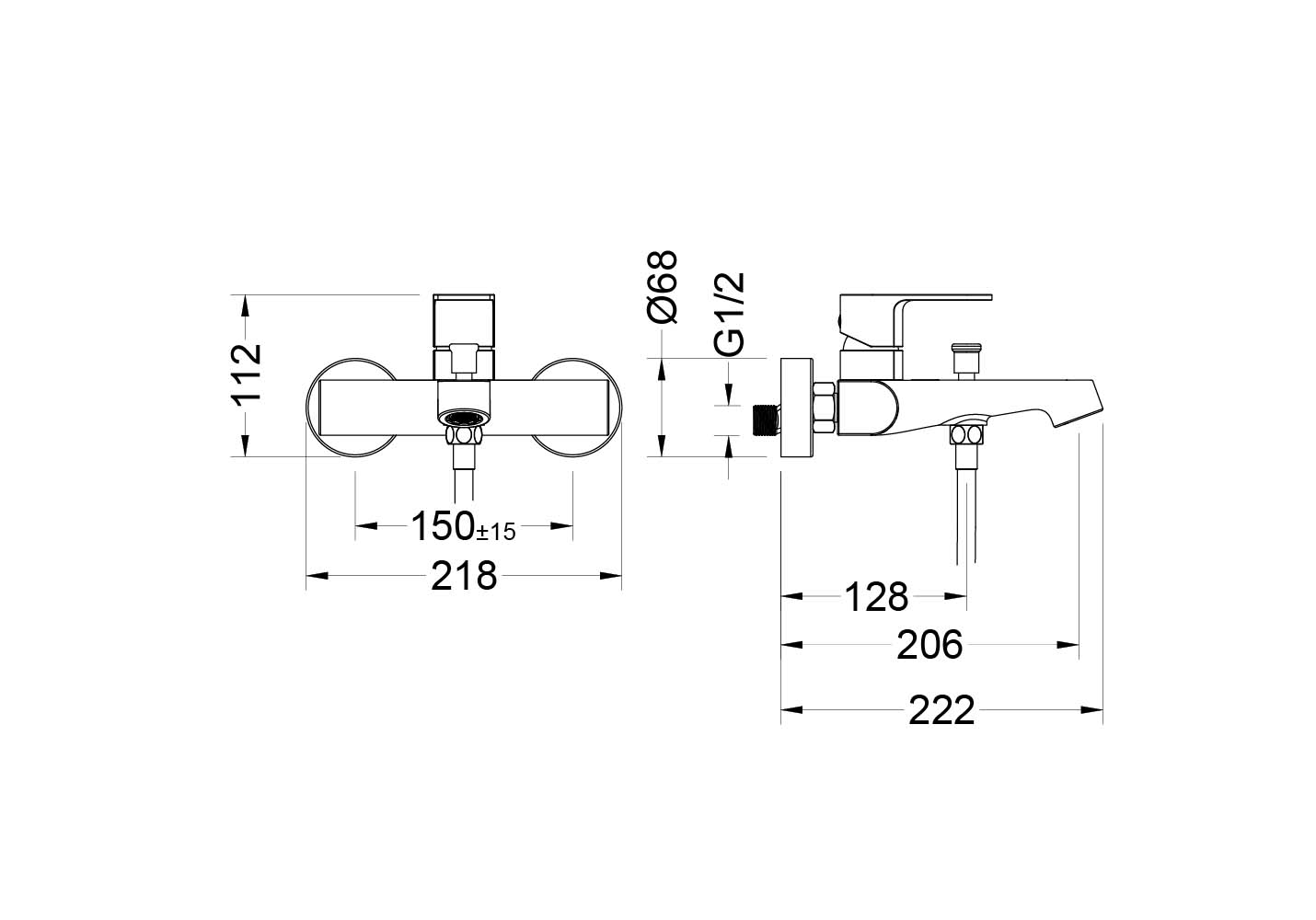 Смеситель Aquatek Оберон AQ1240MB для ванны