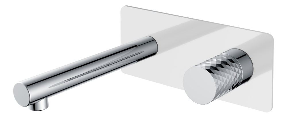 Смеситель Boheme STICK из стены WHITE DIAMOND CHROME 125-WCR