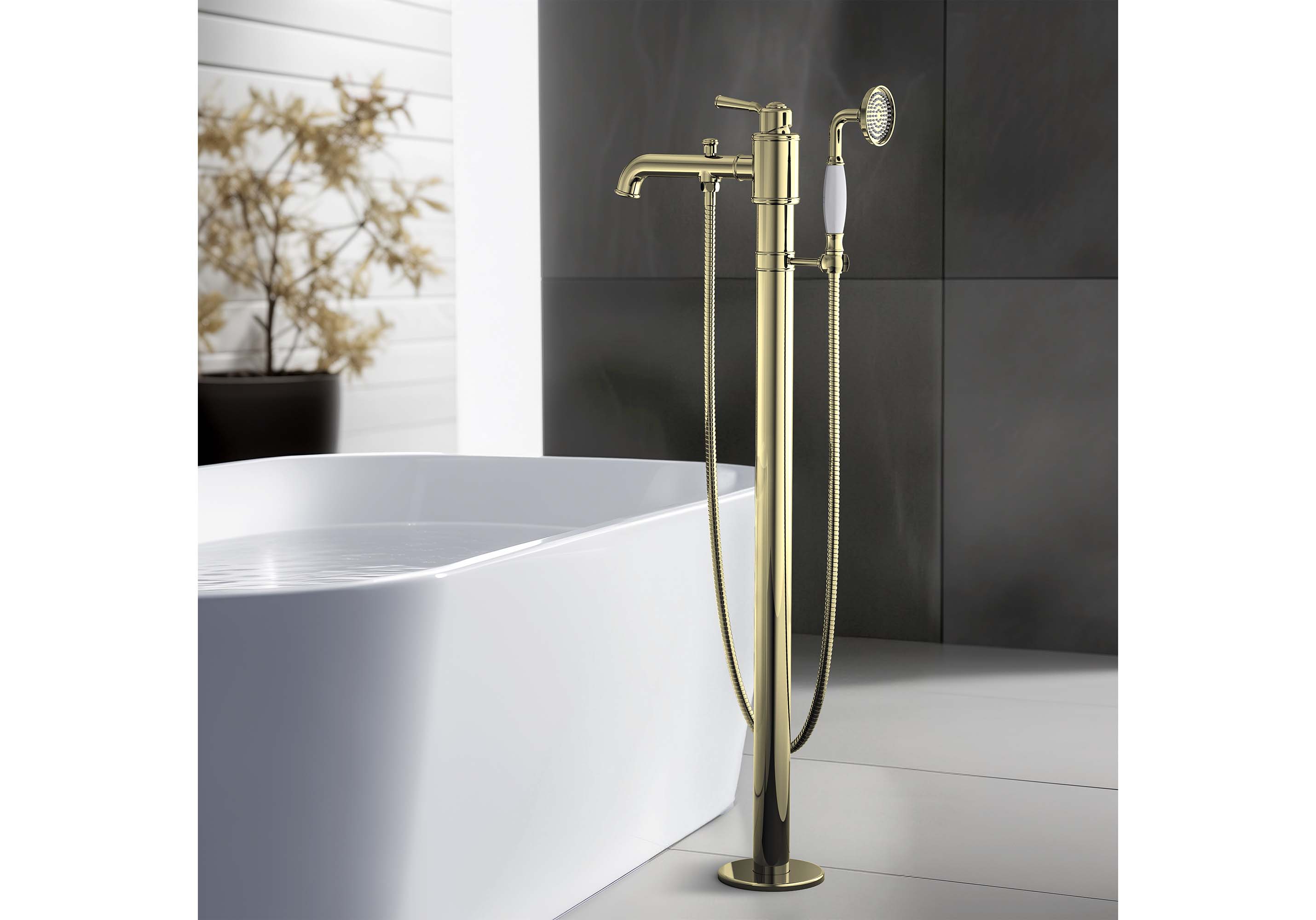 Смеситель Aquatek Классик AQ1545PG для ванны напольный