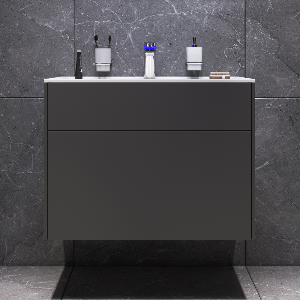 Мебель для ванной подвесная AM.PM Inspire V2.0 80 см графит матовый