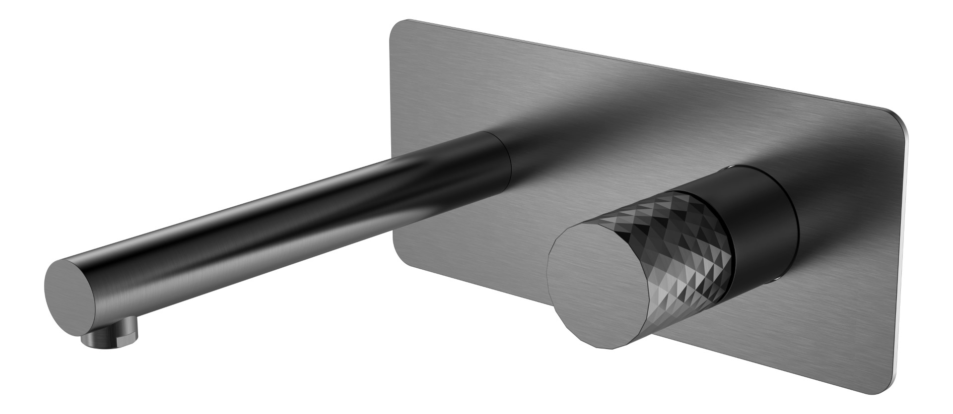 Смеситель Boheme STICK из стены Gun Metal DIAMOND 125-GM