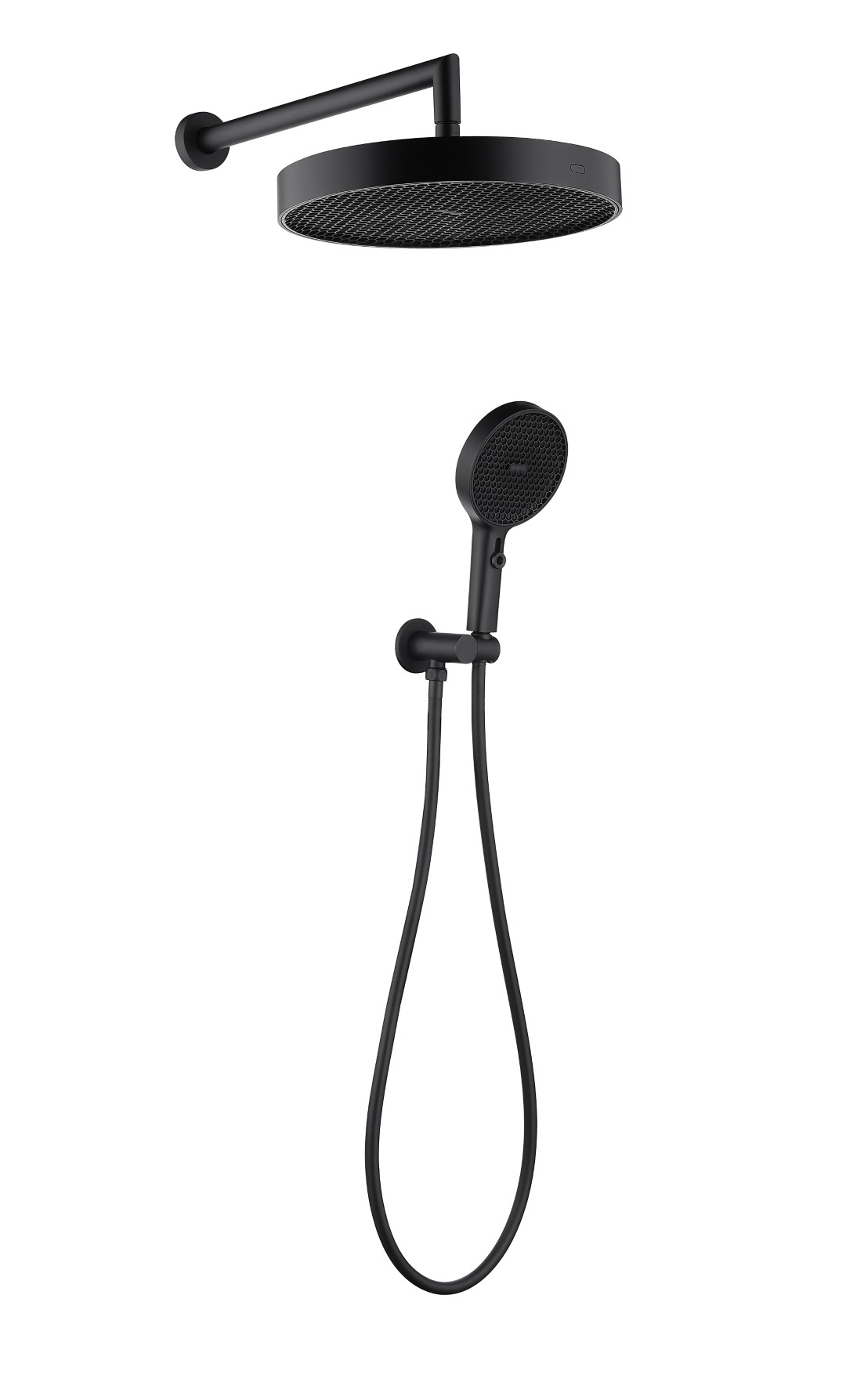 Лейка ручная+верхняя+выпуск+шланг Boheme CELL BLACK 427-B