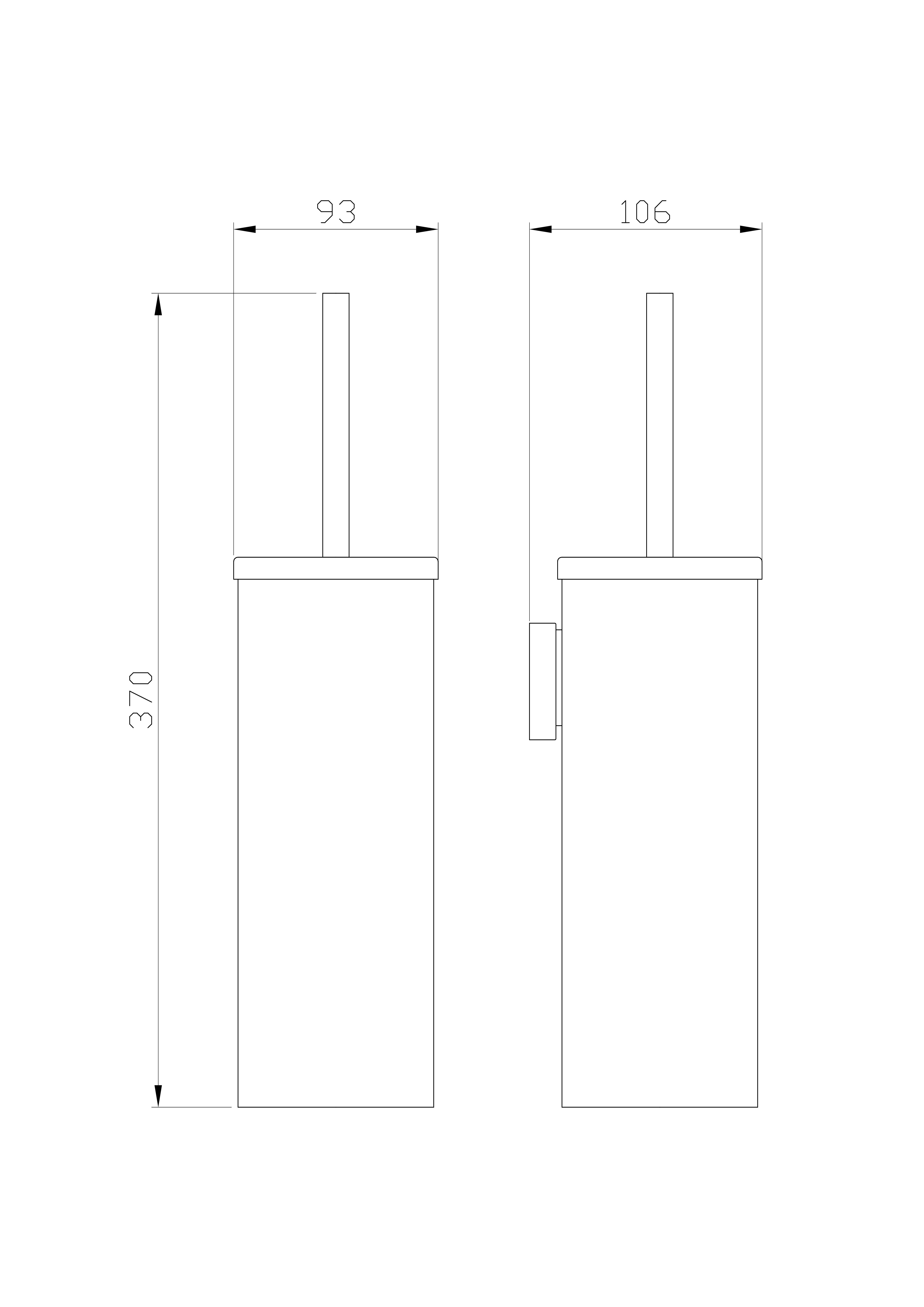 Туалетный ершик в комплекте WONZON & WOGHAND EASY, Хром WW-8119