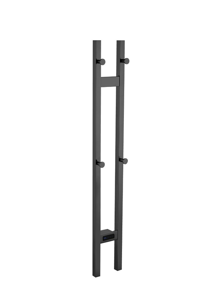 Полотенцесушитель электрический 2-трубы квадратный Boheme SHINE GUN METAL 728-SGM