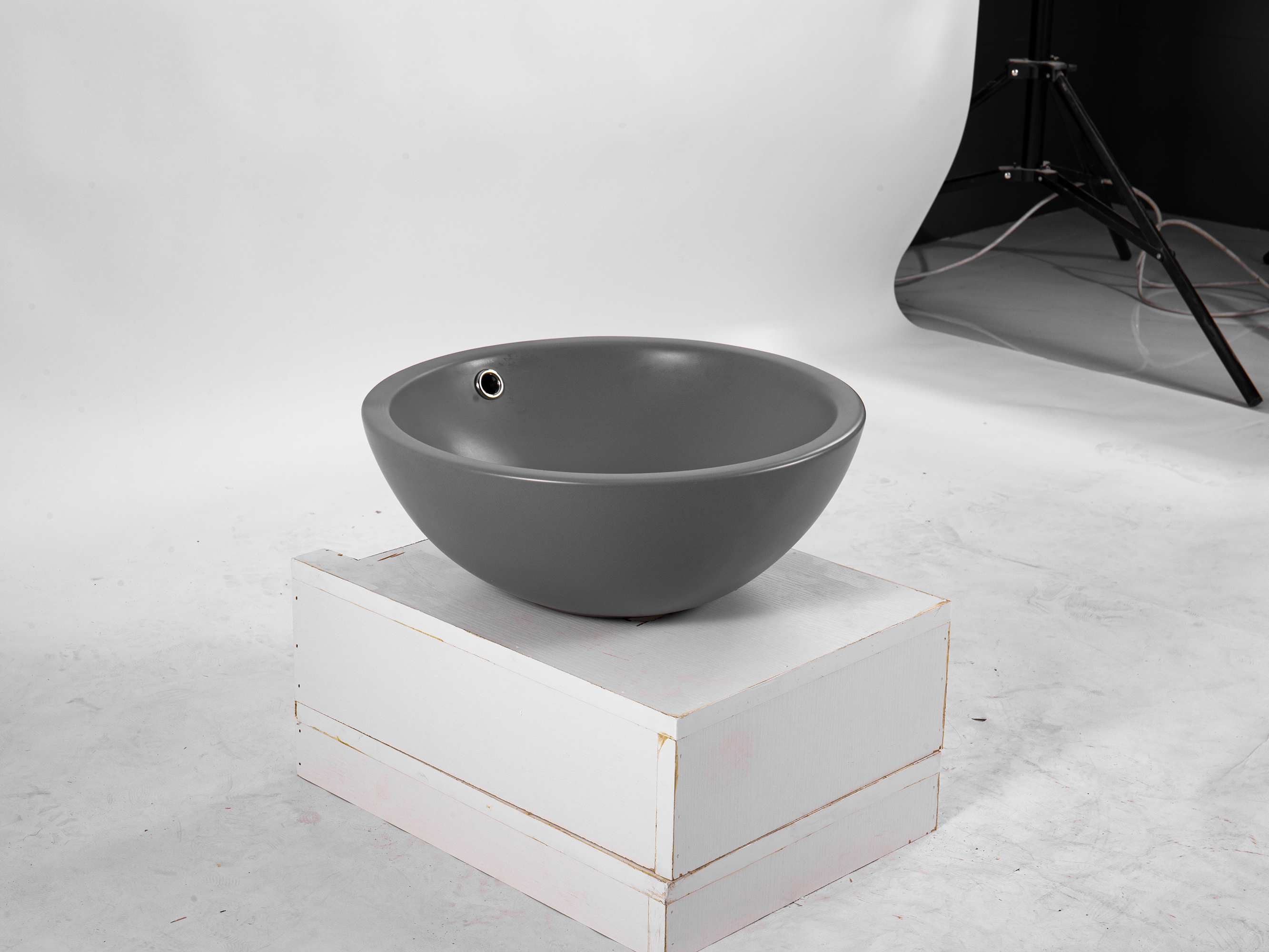 Раковина накладная Aquatek AQ5354-MG серый матовый